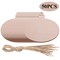 Christmas Wooden Crafts Hanging Ornaments Christmas Tree Decoration Unfinished Wood Cutouts for DIY Blank Slices to Paint (50PCs Round Style)